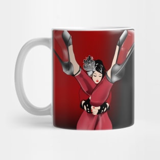 Lady in Red Mug